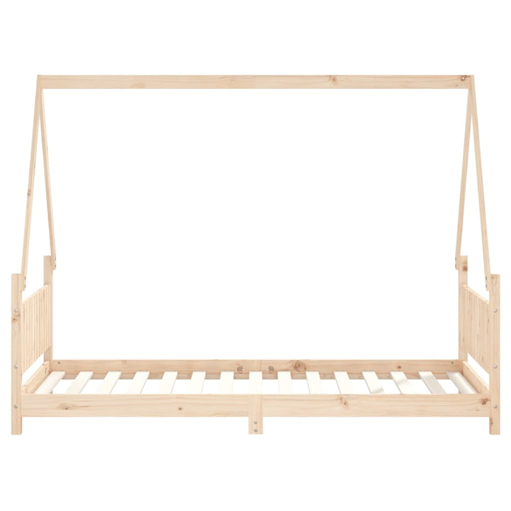 sengeramme til juniorseng 90x190 cm massivt fyrretræ