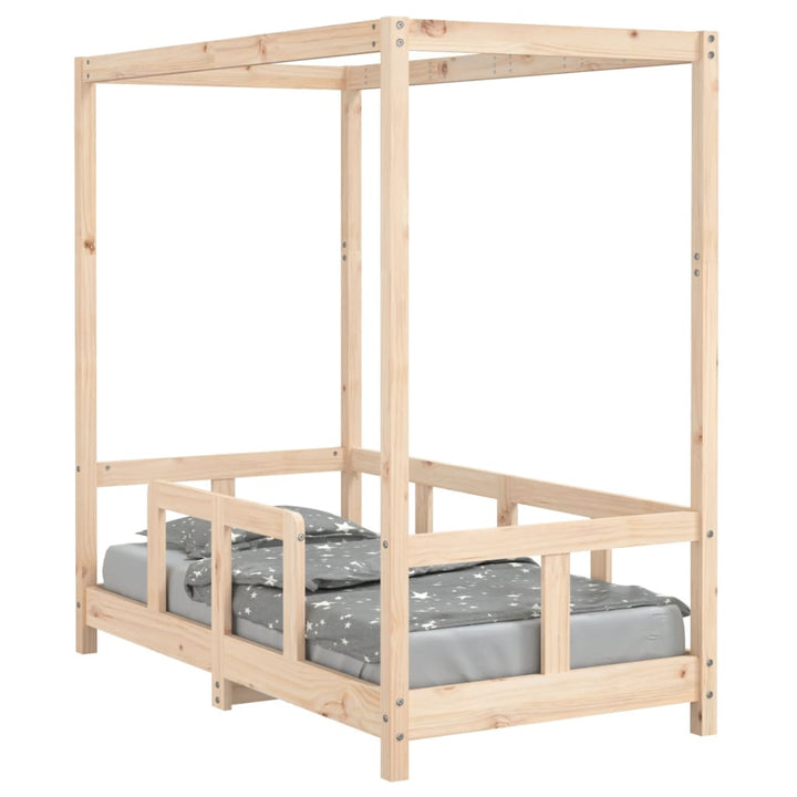 sengeramme til juniorseng 70x140 cm massivt fyrretræ