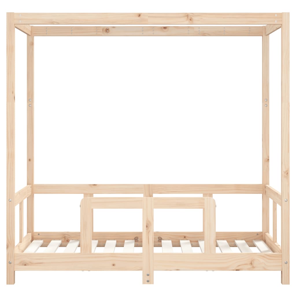 sengeramme til juniorseng 70x140 cm massivt fyrretræ