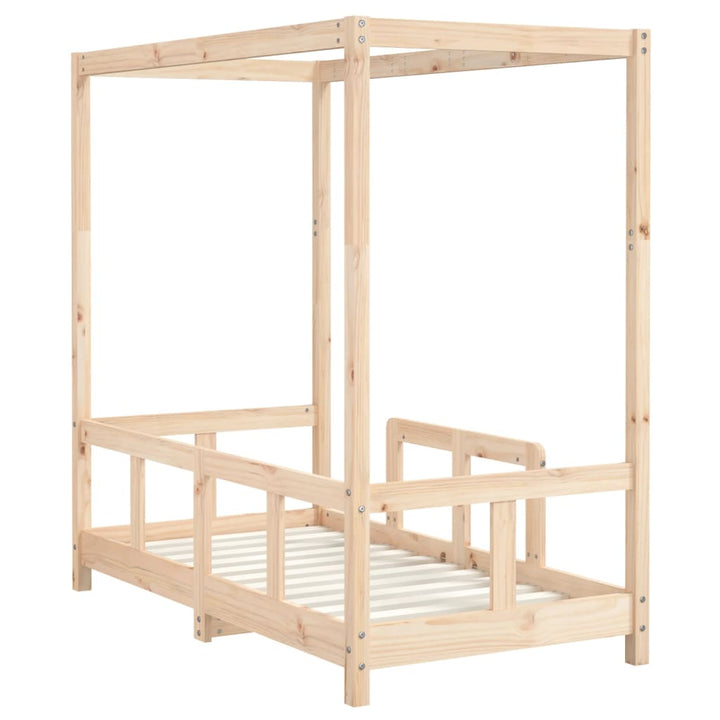 sengeramme til juniorseng 70x140 cm massivt fyrretræ