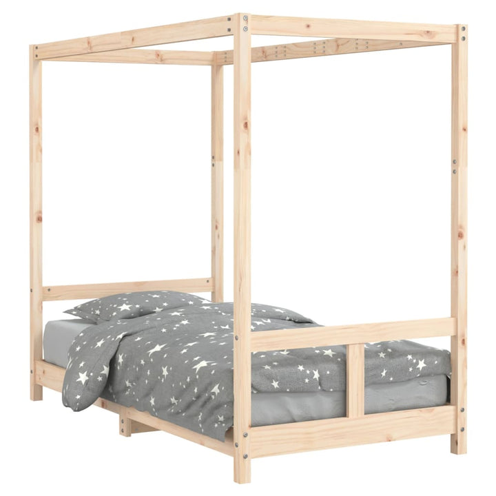 sengeramme til juniorseng 80x160 cm massivt fyrretræ