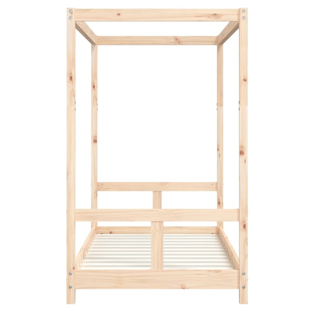 sengeramme til juniorseng 80x160 cm massivt fyrretræ