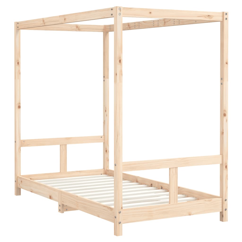 sengeramme til juniorseng 80x160 cm massivt fyrretræ