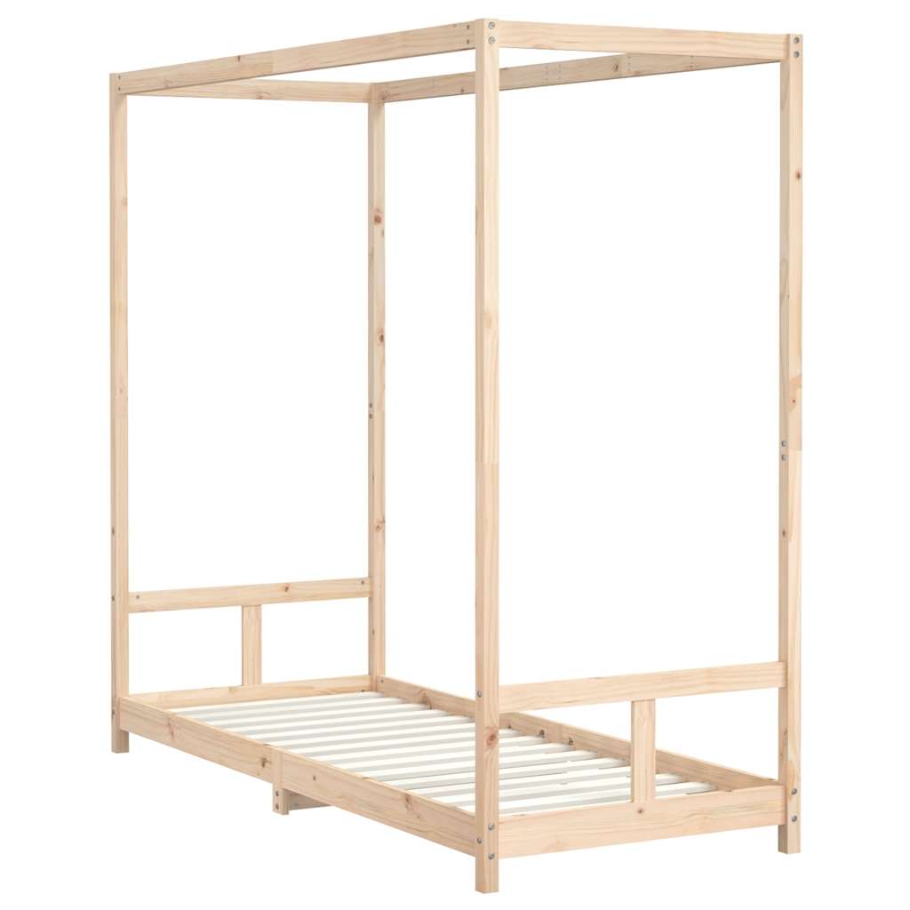 sengeramme til juniorseng 80x200 cm massivt fyrretræ