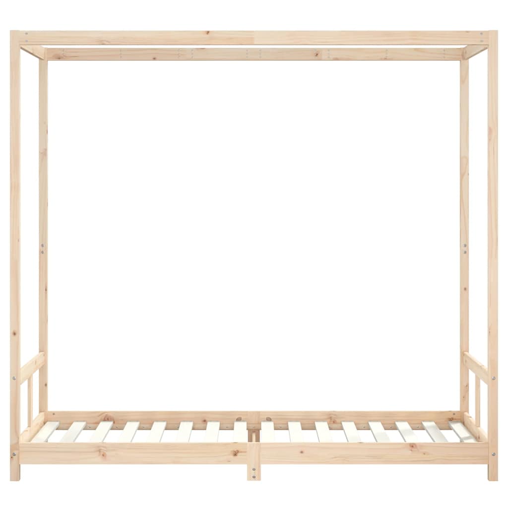 sengeramme til juniorseng 80x200 cm massivt fyrretræ