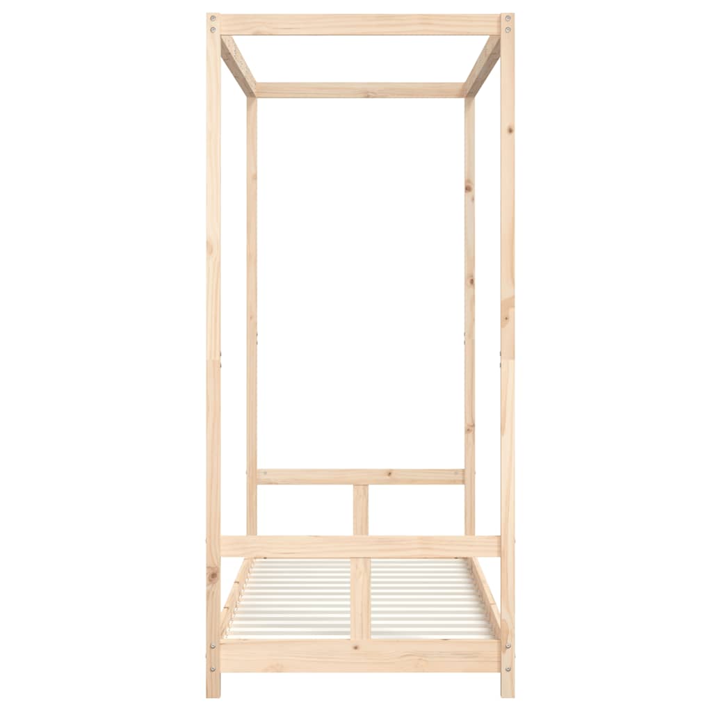 sengeramme til juniorseng 80x200 cm massivt fyrretræ