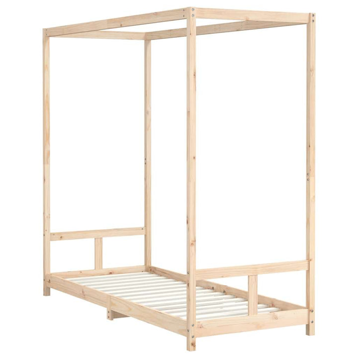 sengeramme til juniorseng 80x200 cm massivt fyrretræ