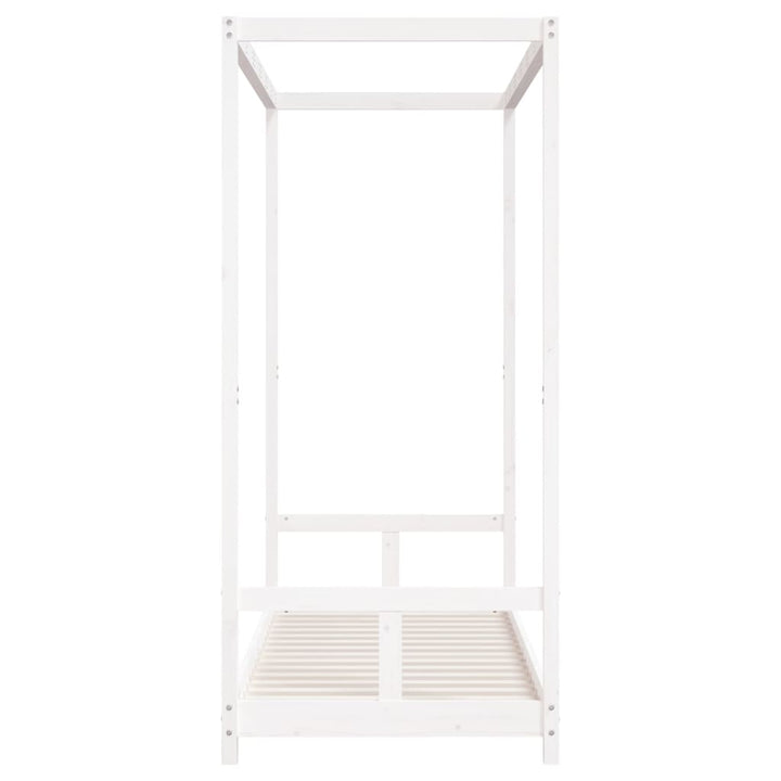 sengeramme til juniorseng 80x200 cm massivt fyrretræ hvid