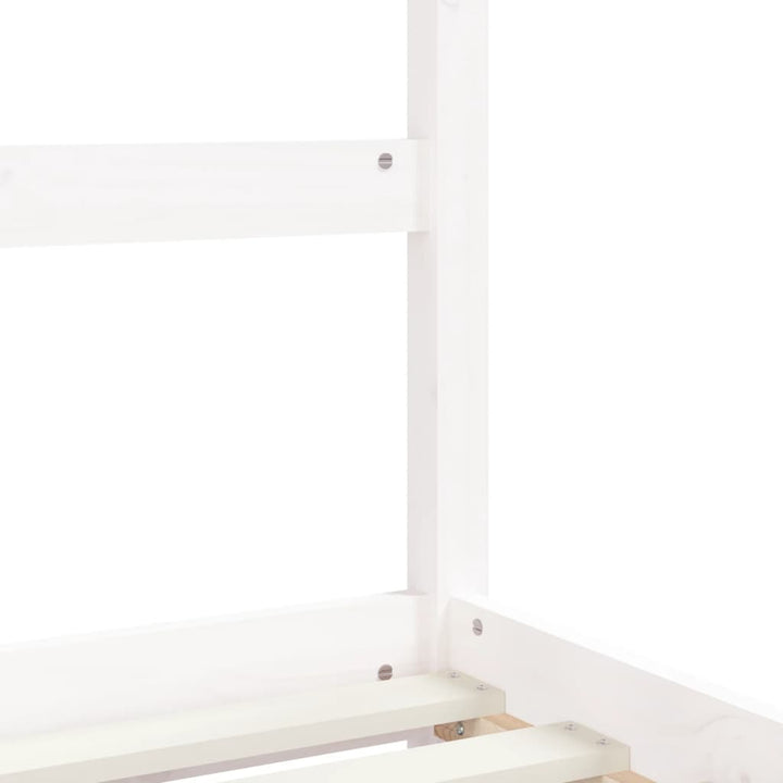 sengeramme til juniorseng 80x200 cm massivt fyrretræ hvid