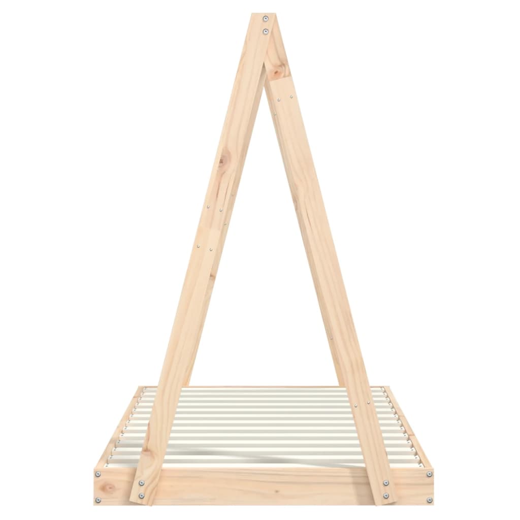 sengeramme til juniorseng 80x160 cm massivt fyrretræ