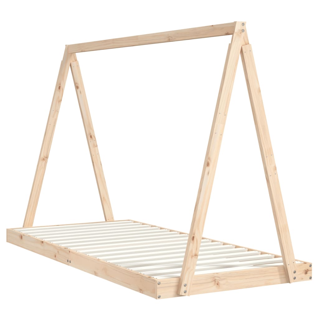 sengeramme til juniorseng 90x200 cm massivt fyrretræ