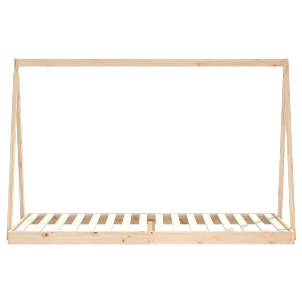 sengeramme til juniorseng 90x200 cm massivt fyrretræ