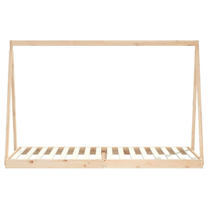 sengeramme til juniorseng 90x200 cm massivt fyrretræ