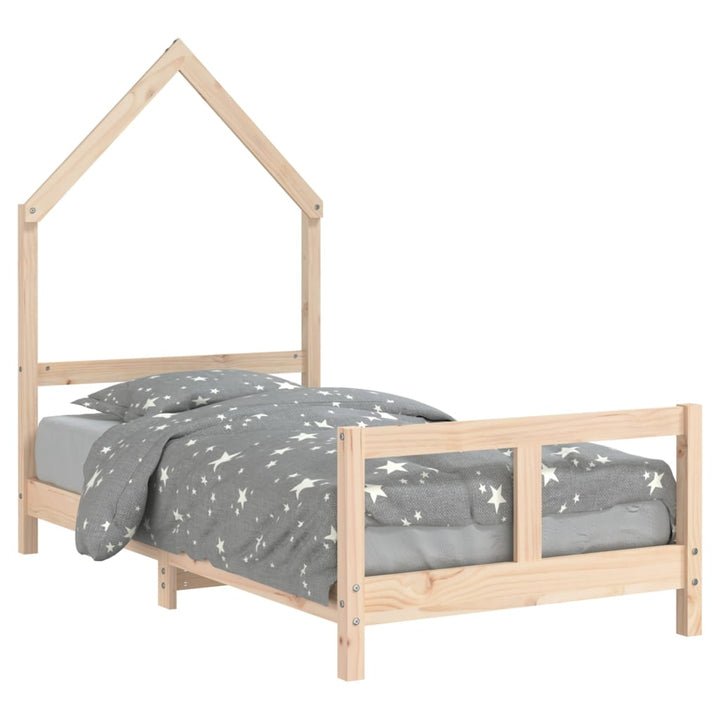 sengeramme til juniorseng 80x160 cm massivt fyrretræ