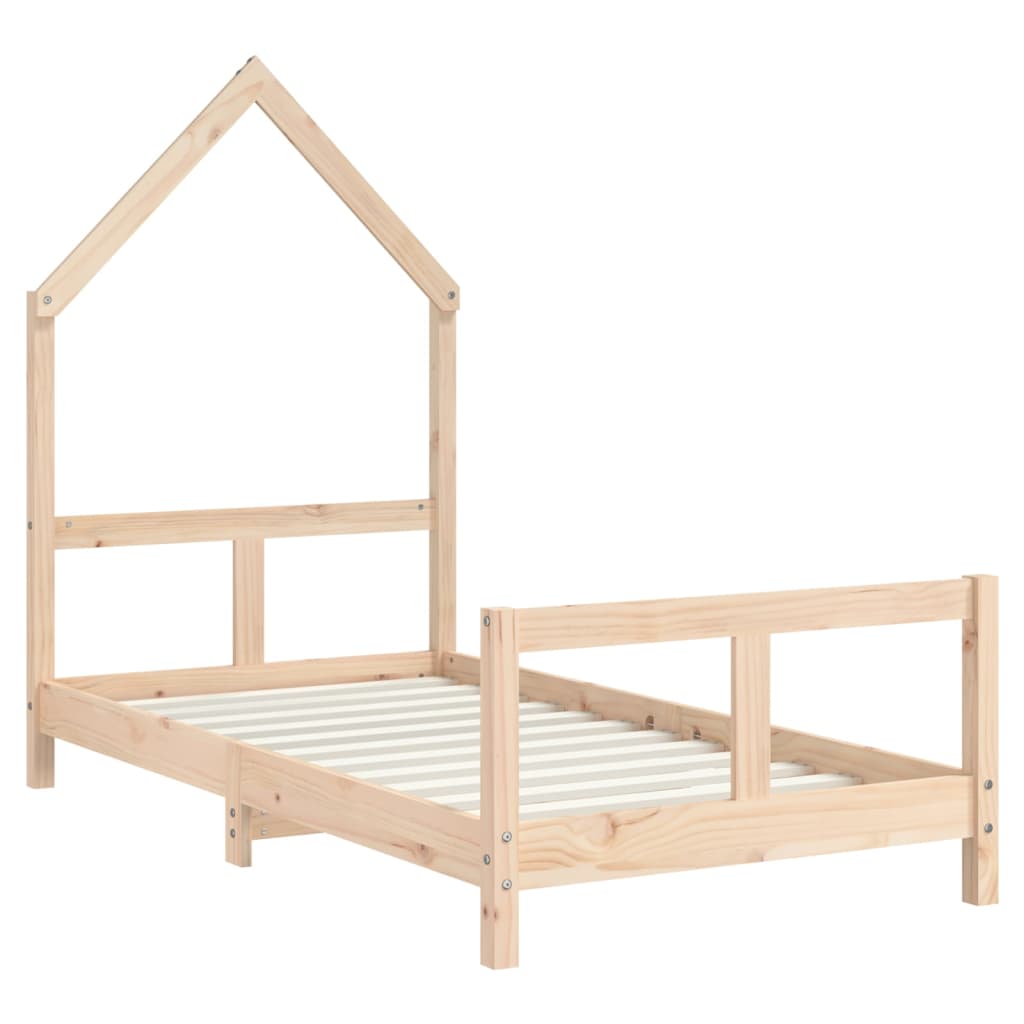 sengeramme til juniorseng 80x160 cm massivt fyrretræ