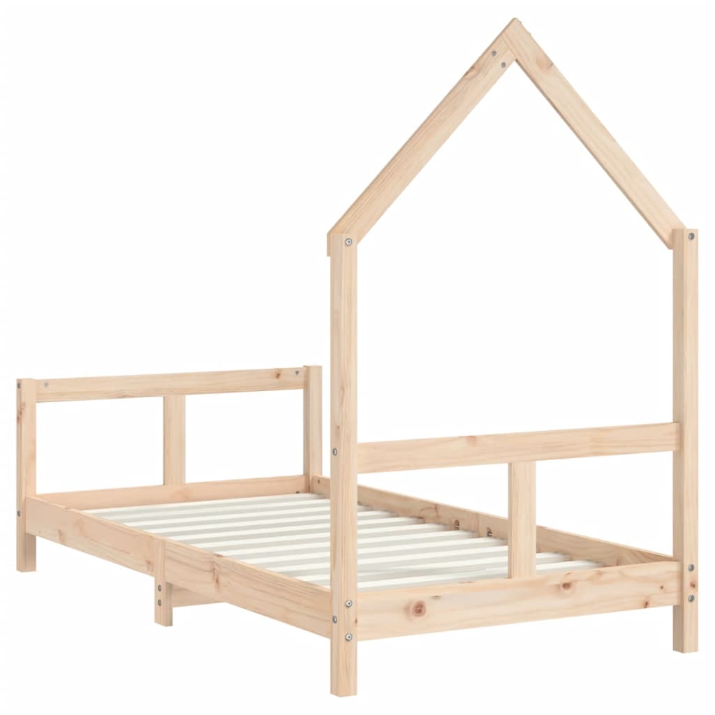 sengeramme til juniorseng 80x160 cm massivt fyrretræ