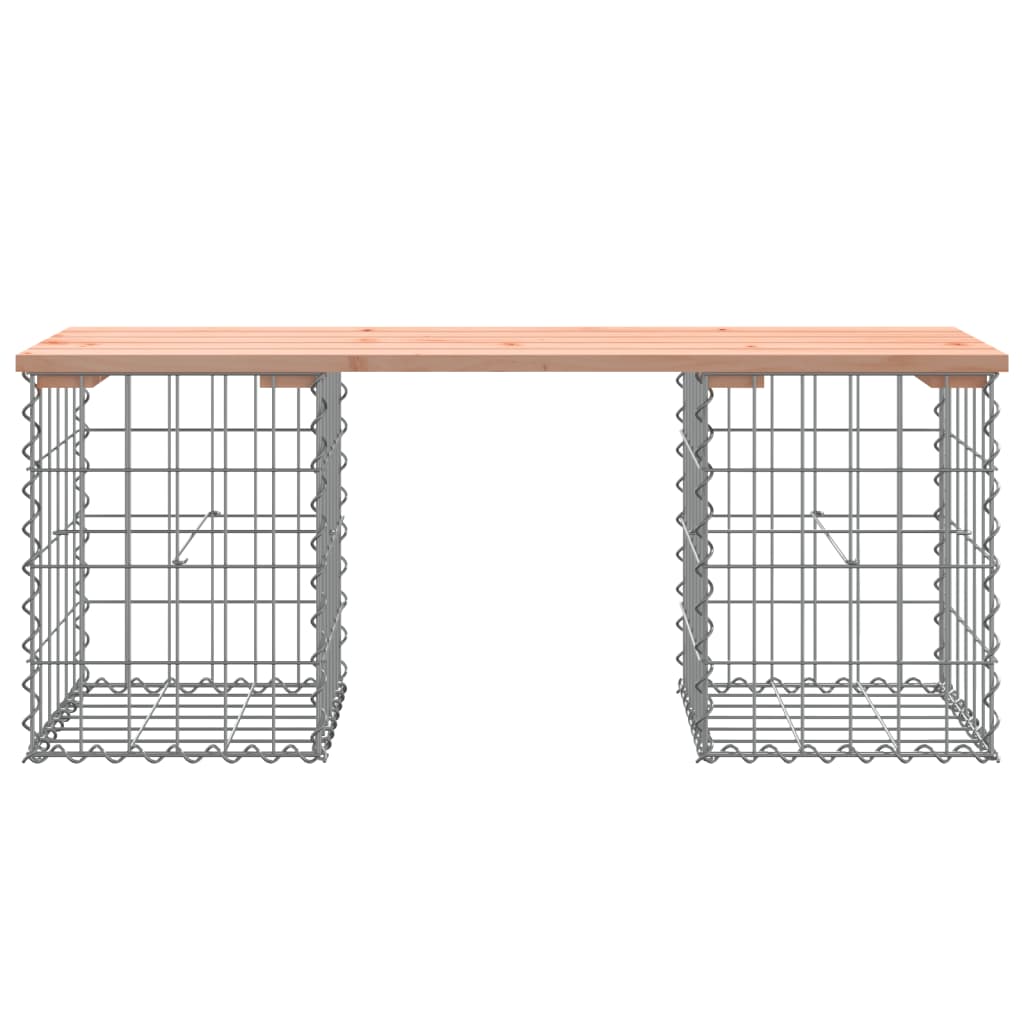 havebænk med gabiondesign 103x31x42 cm massivt douglasgran