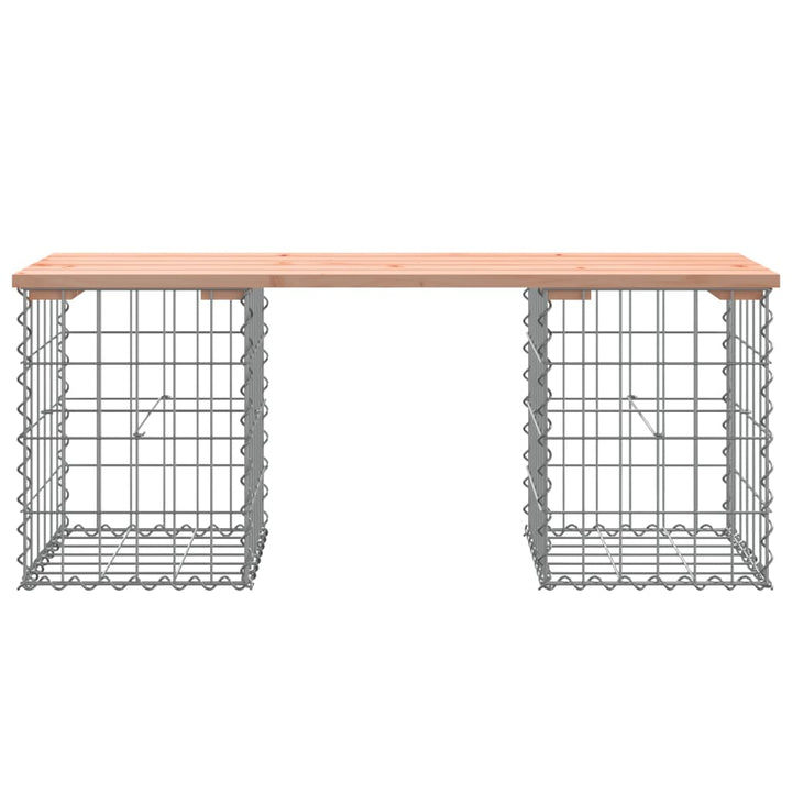 havebænk med gabiondesign 103x31x42 cm massivt douglasgran