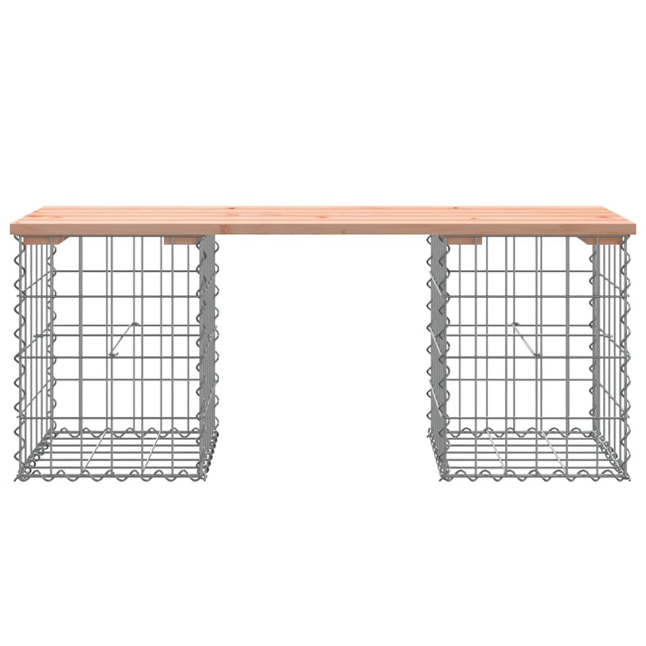 havebænk med gabiondesign 103x31x42 cm massivt douglasgran