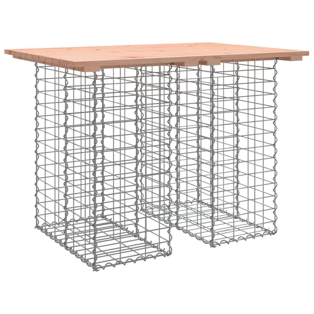 havebord gabiondesign 100x70x72 cm massivt træ Douglas