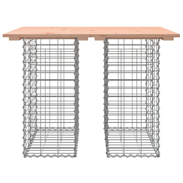 havebord gabiondesign 100x70x72 cm massivt træ Douglas