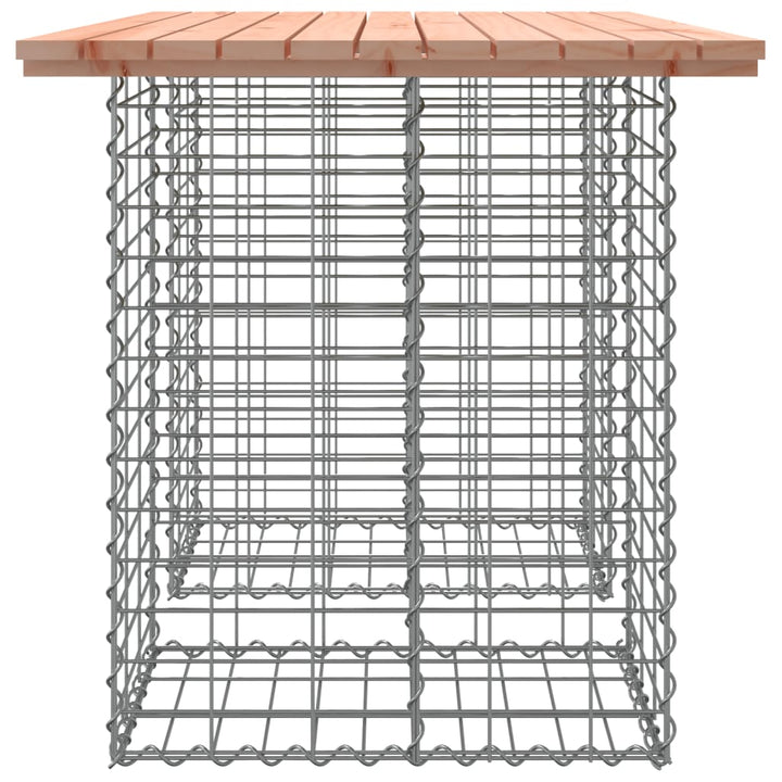 havebord gabiondesign 100x70x72 cm massivt træ Douglas