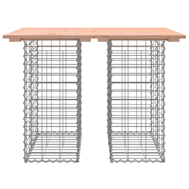 havebord gabiondesign 100x70x72 cm massivt træ Douglas