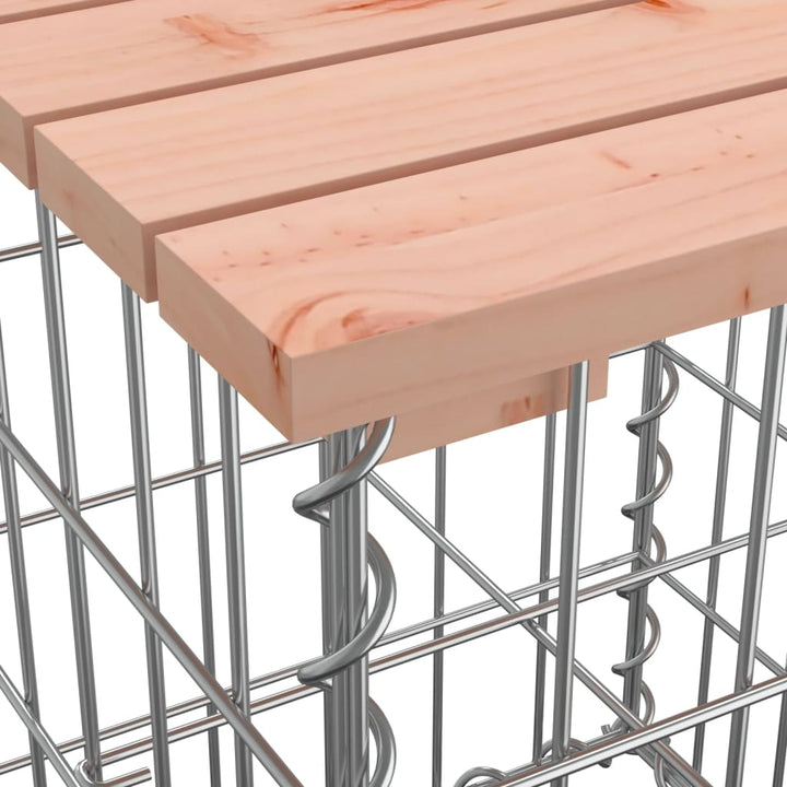 havebord gabiondesign 100x70x72 cm massivt træ Douglas