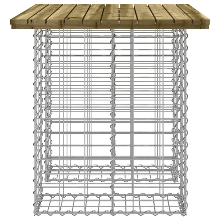 havebord gabiondesign 100x70x72 cm imprægneret fyrretræ