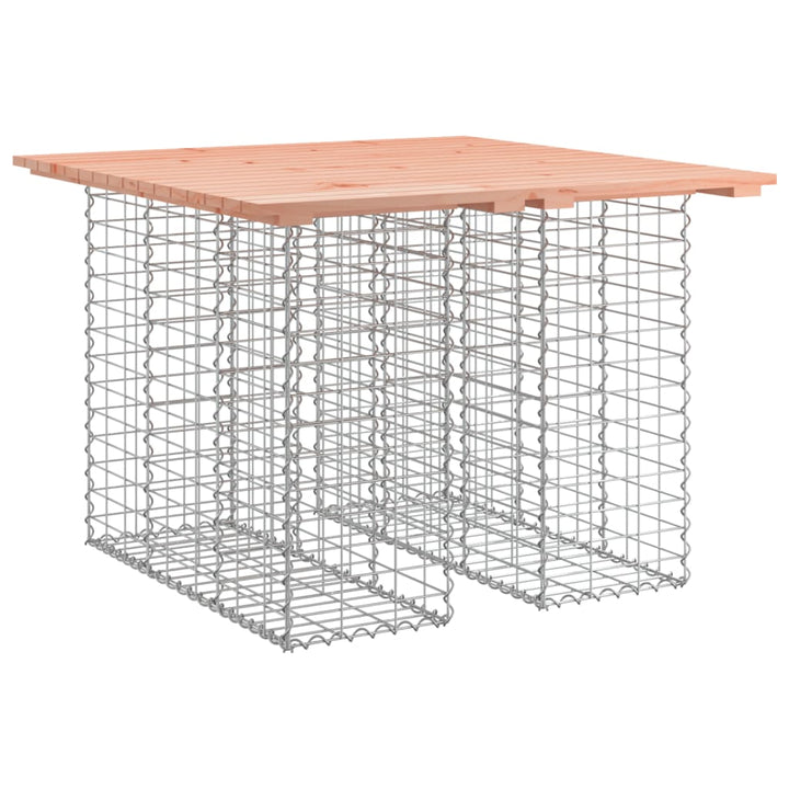 havebord gabiondesign 100x102x72 cm massivt træ Douglas