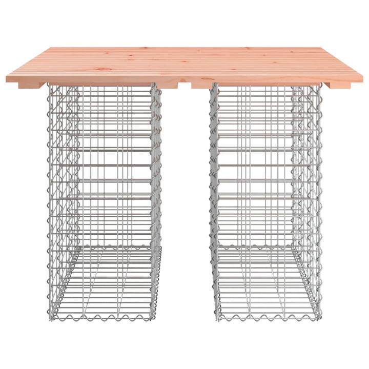 havebord gabiondesign 100x102x72 cm massivt træ Douglas