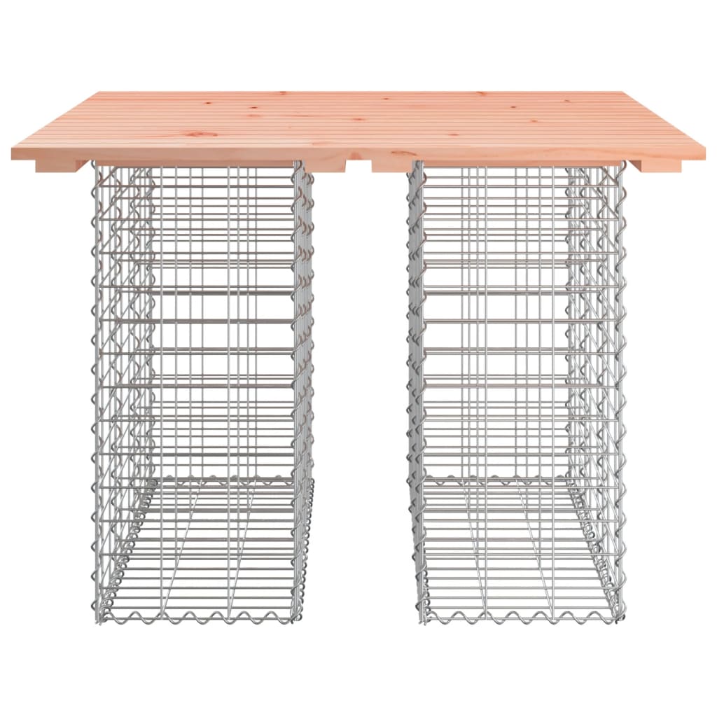havebord gabiondesign 100x102x72 cm massivt træ Douglas
