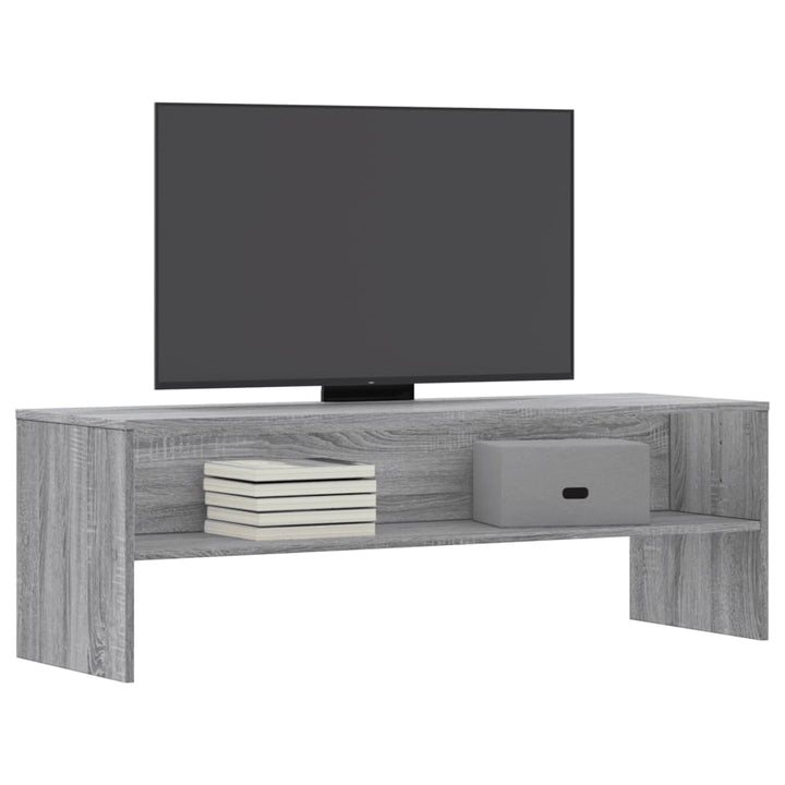 tv-bord 120x40x40 cm konstrueret træ grå sonoma-eg