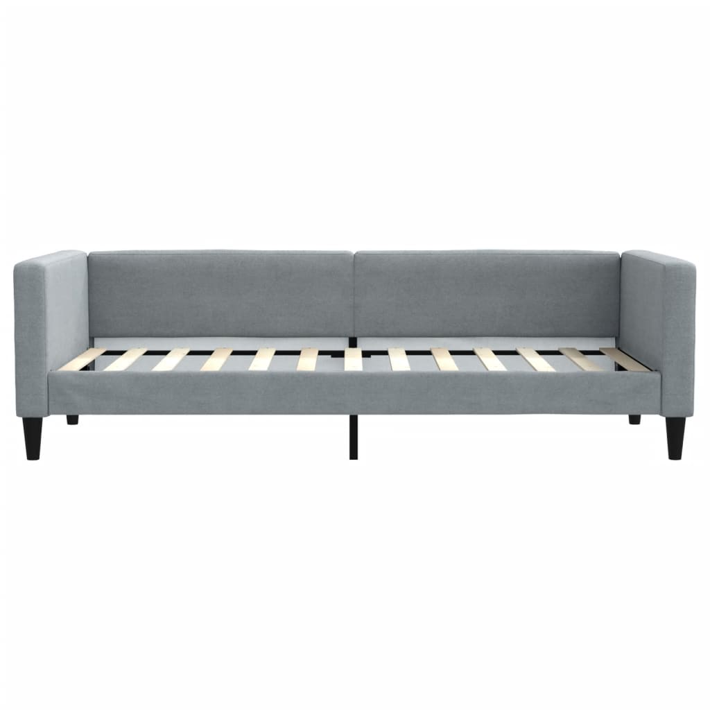 daybed med madras 80x200 cm stof lysegrå