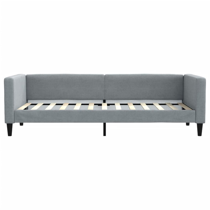 daybed med madras 80x200 cm stof lysegrå