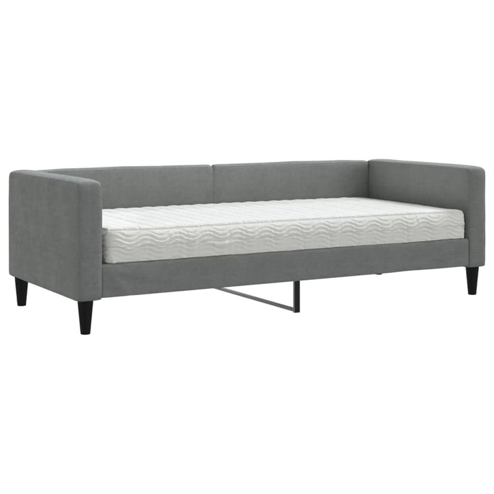 daybed med madras 80x200 cm stof mørkegrå