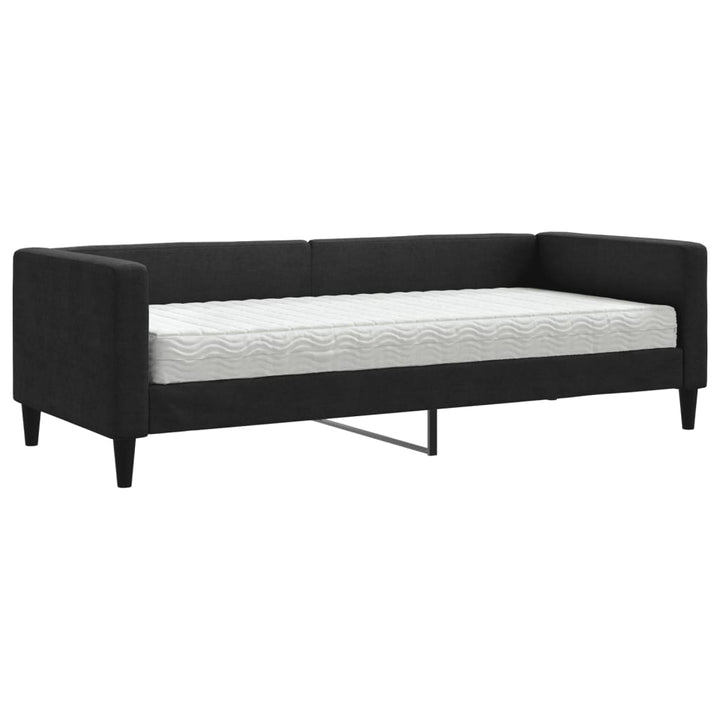daybed med madras 80x200 cm stof sort