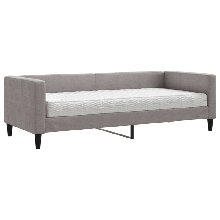 daybed med madras 80x200 cm stof gråbrun