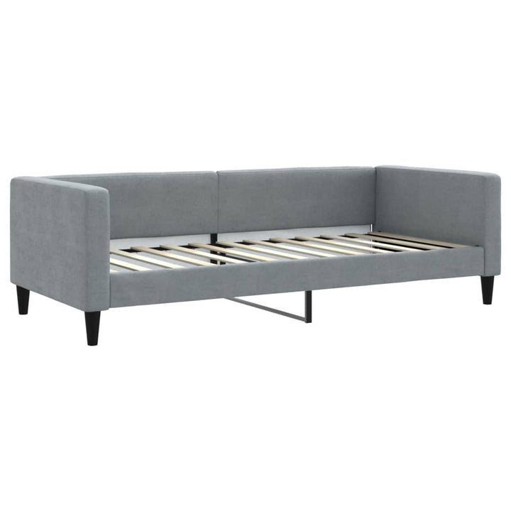 daybed med madras 90x200 cm stof lysegrå