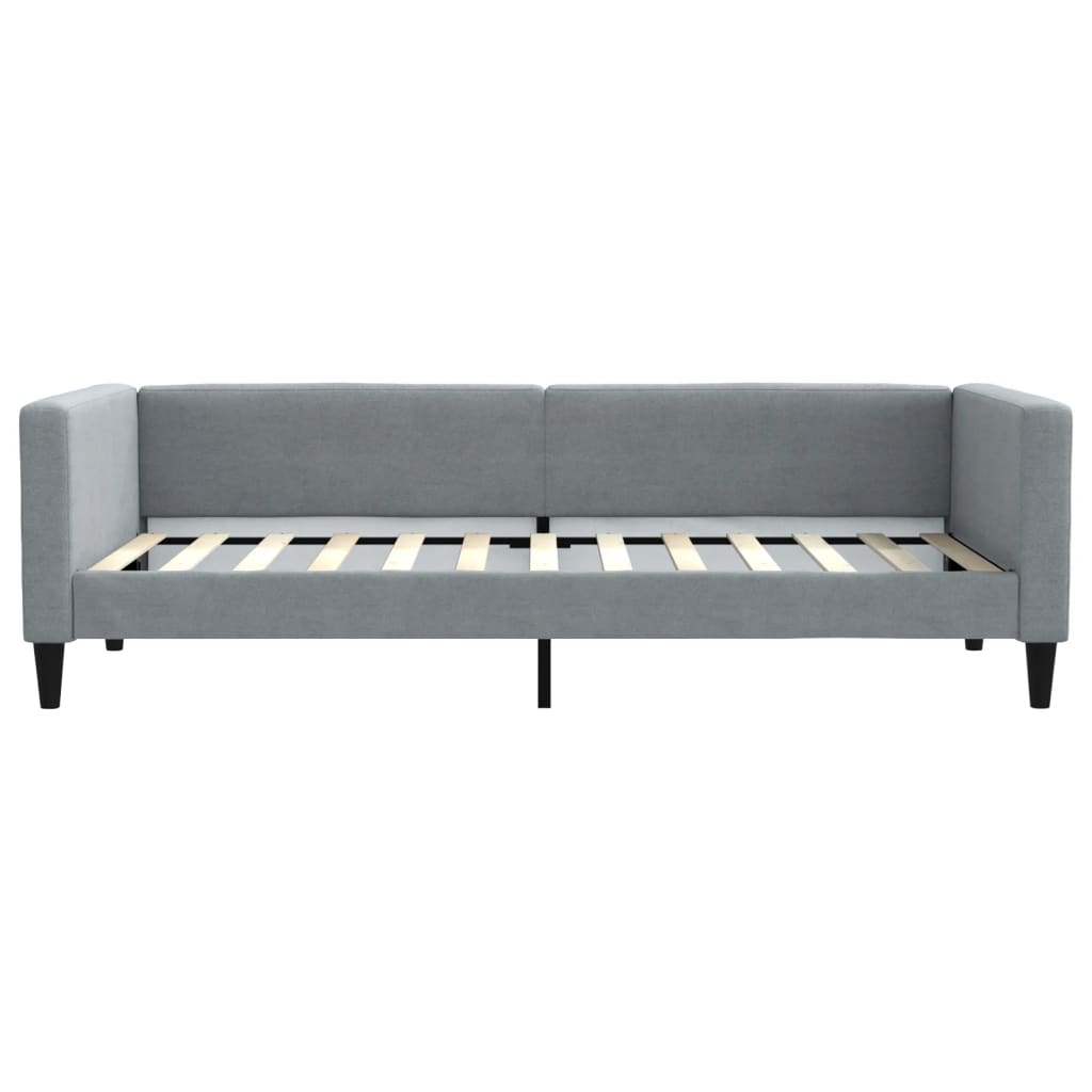 daybed med madras 90x200 cm stof lysegrå