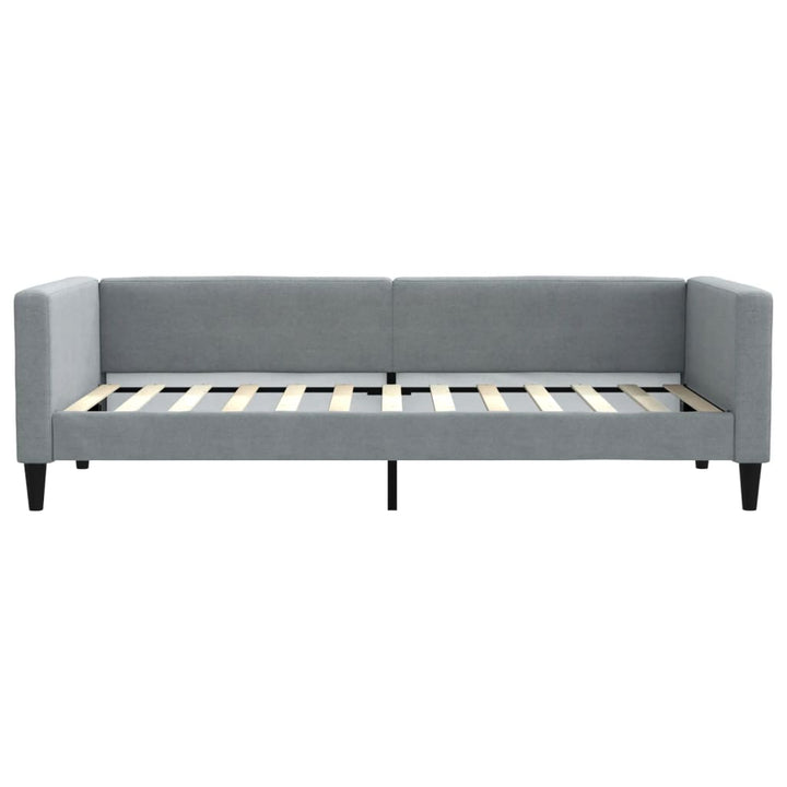 daybed med madras 90x200 cm stof lysegrå