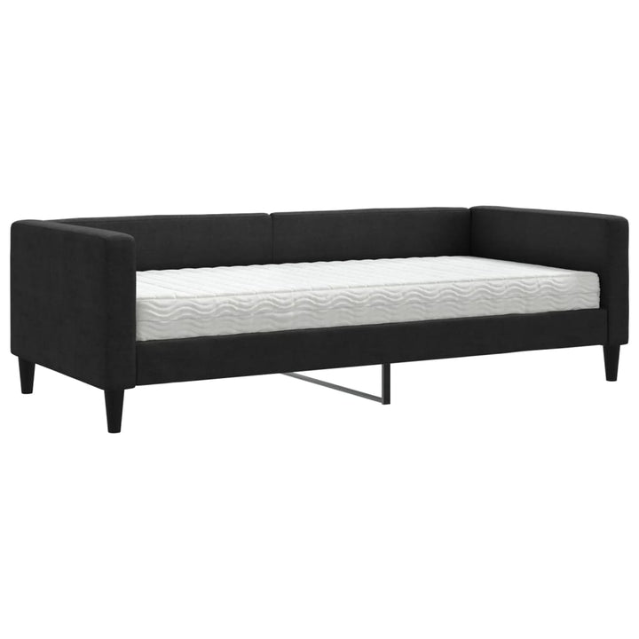 daybed med madras 90x200 cm stof sort