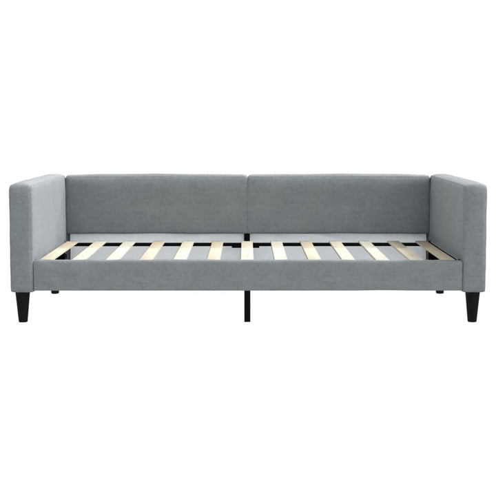 daybed med madras 100x200 cm stof lysegrå