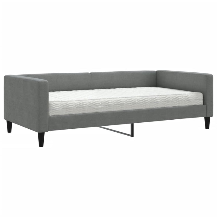 daybed med madras 100x200 cm stof mørkegrå