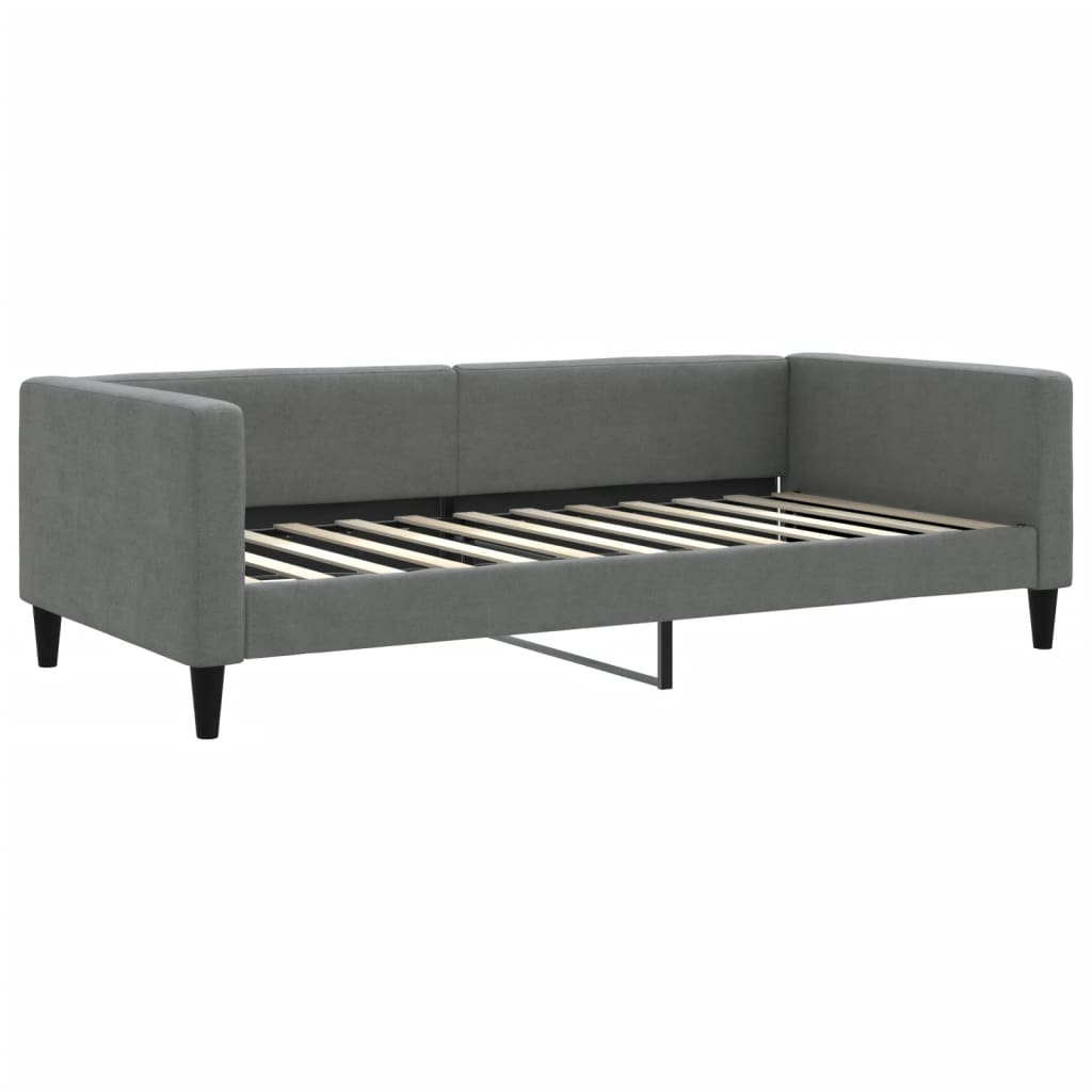 daybed med madras 100x200 cm stof mørkegrå