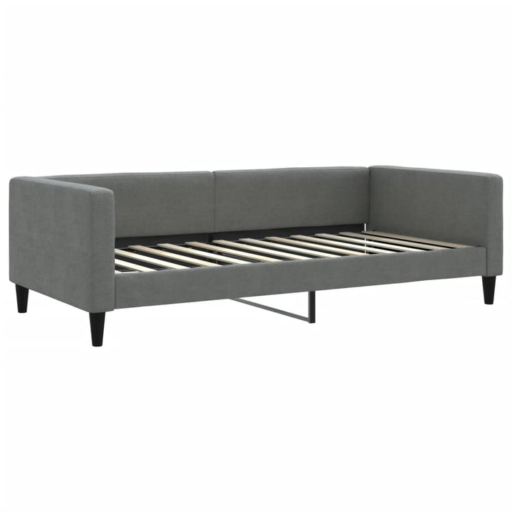daybed med madras 100x200 cm stof mørkegrå