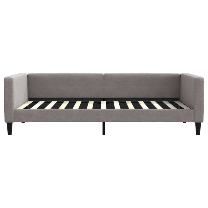 daybed med madras 100x200 cm stof gråbrun