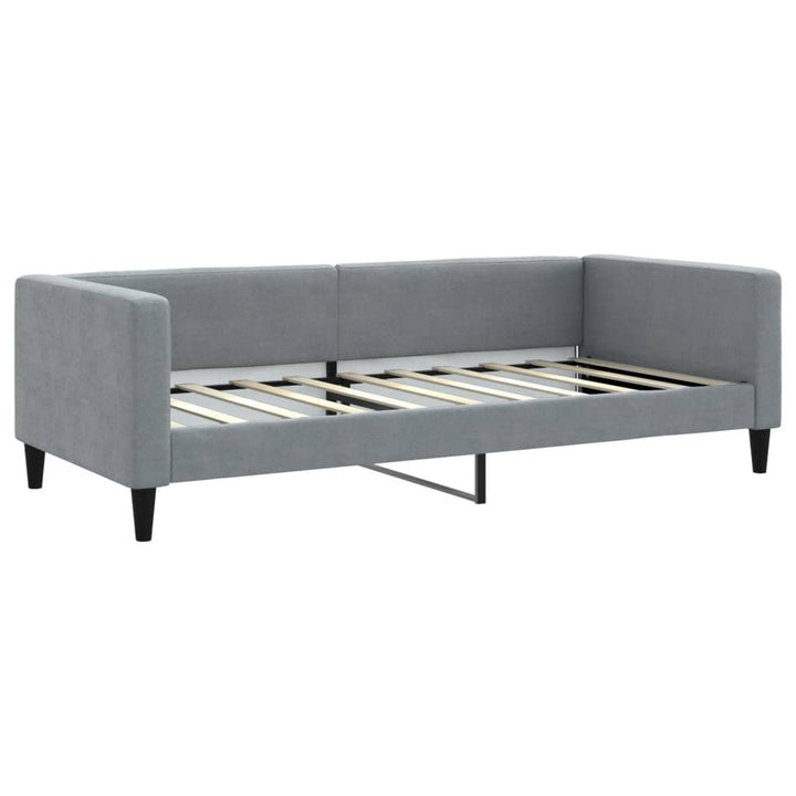 daybed med madras 90x190 cm stof lysegrå