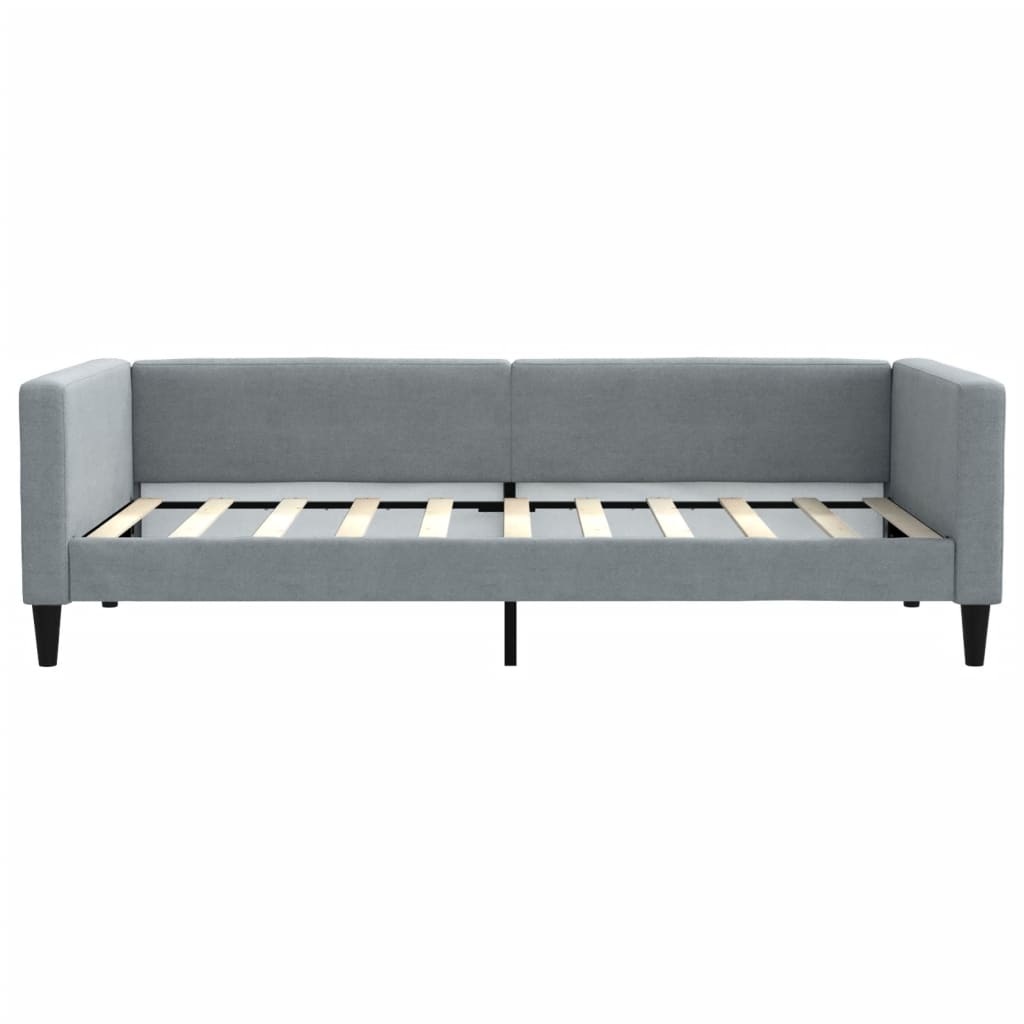 daybed med madras 90x190 cm stof lysegrå