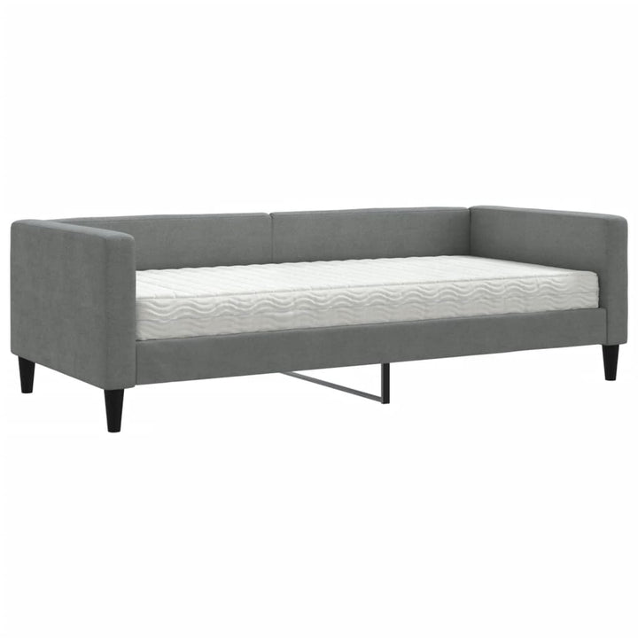 daybed med madras 90x190 cm stof mørkegrå